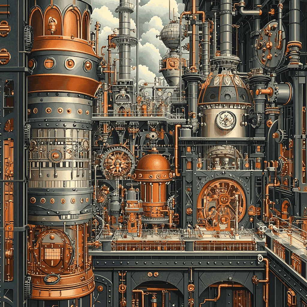Gustave Doré Inspired Industrial Revolution Marvels Number Painting