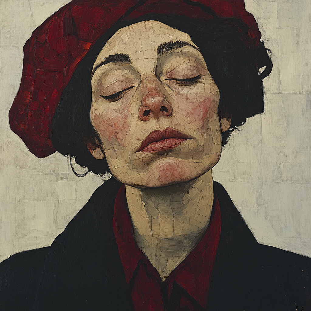 Egon Schiele Inspired Angular Portrait Paint by numbers kits