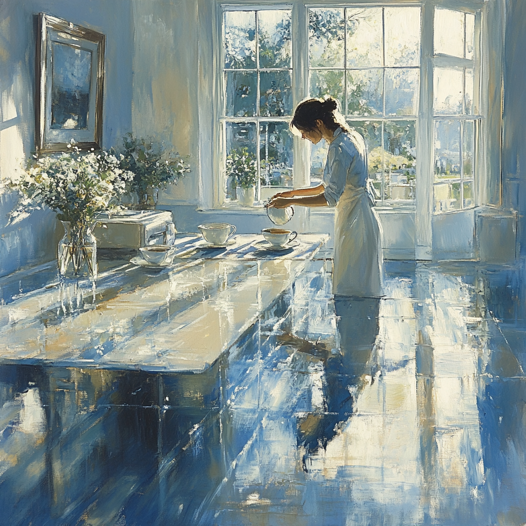 Vermeer Inspired Window Tea Paint by numbers art