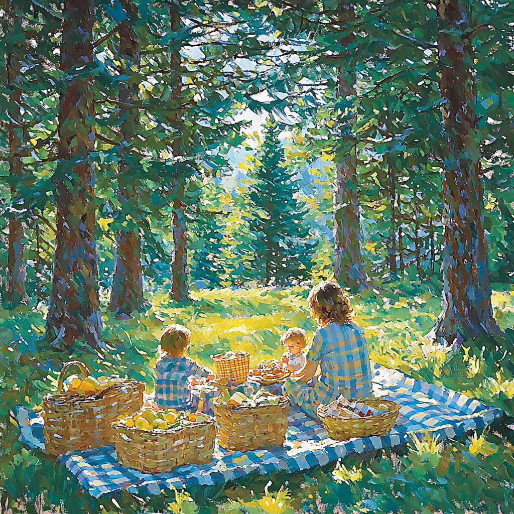 Picnic Under The Pines Paint By Number