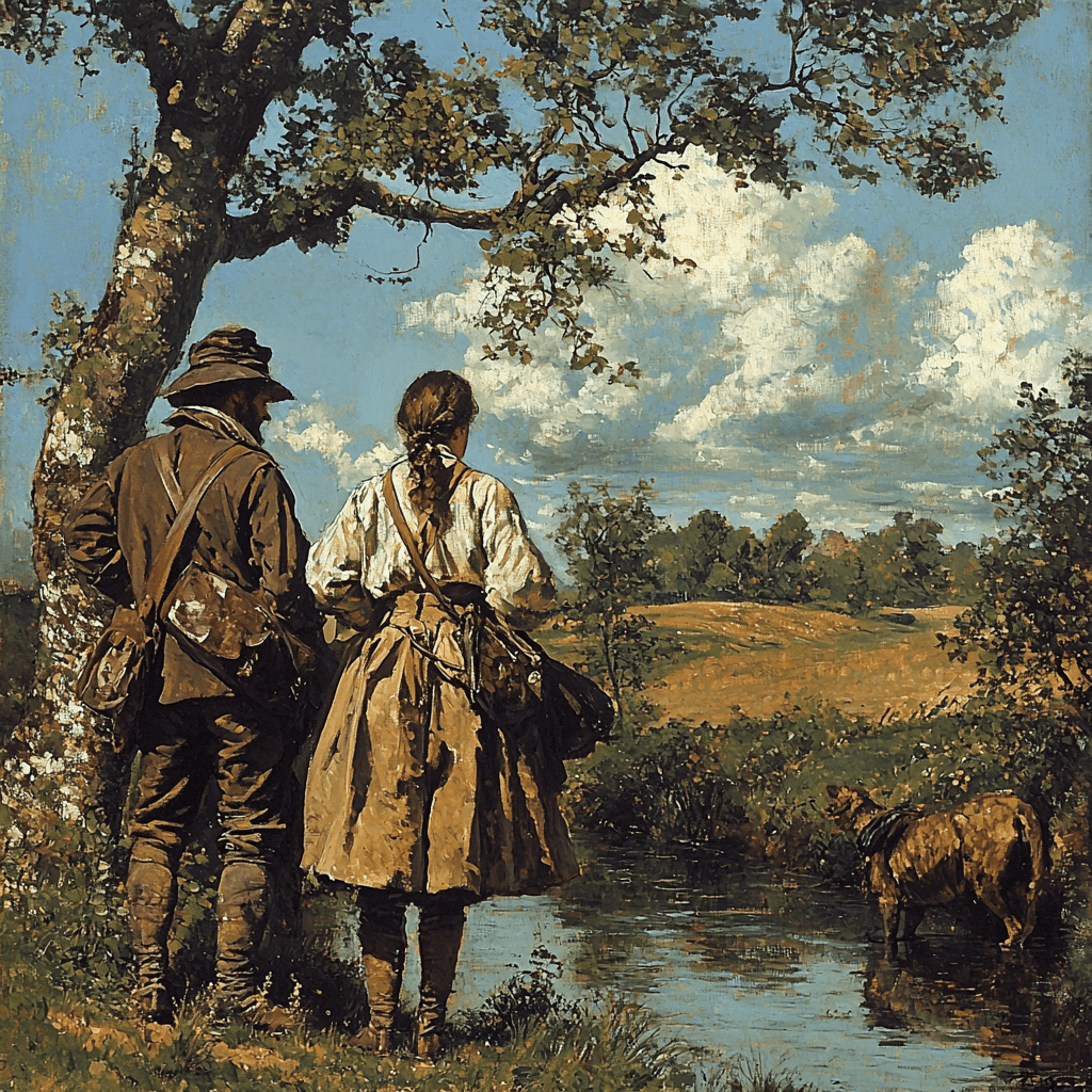Courbet Inspired Historic Whispers Number Painting