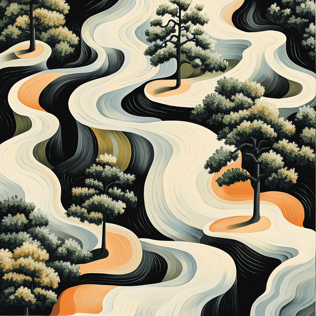 M.C. Escher Inspired Cascading Patterns Painting Number Kit