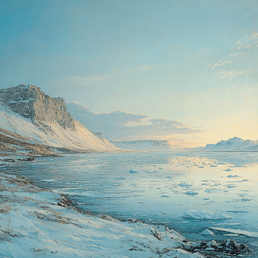 Frederic Edwin Church Inspired Majestic Arctic Wilderness Numbered Painting Kits