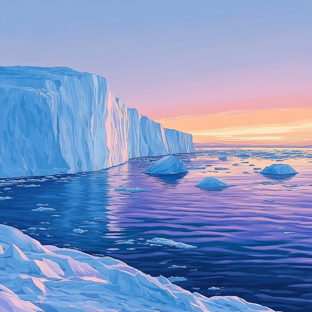 Lawren Harris Inspired Silent Icefjord Composition painting number kit