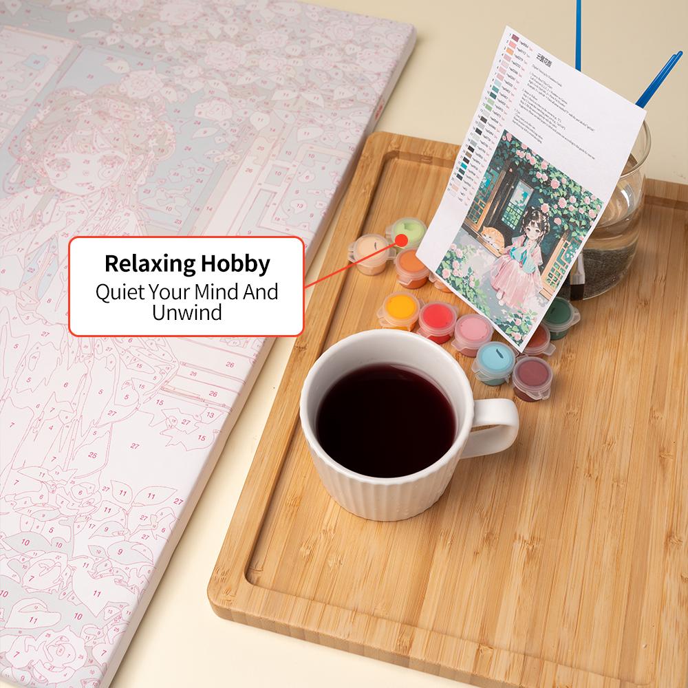 【Unframed】Happy Painting Exclusive DIY Paint by Number Kit Stress Relief Relaxation Toys Beginner Painting Kits Handicrafts with Lions Flowers & Birds Designs