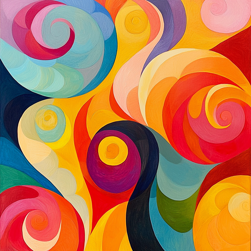 Paul Klee Inspired Infinite Whimsy Number Painting