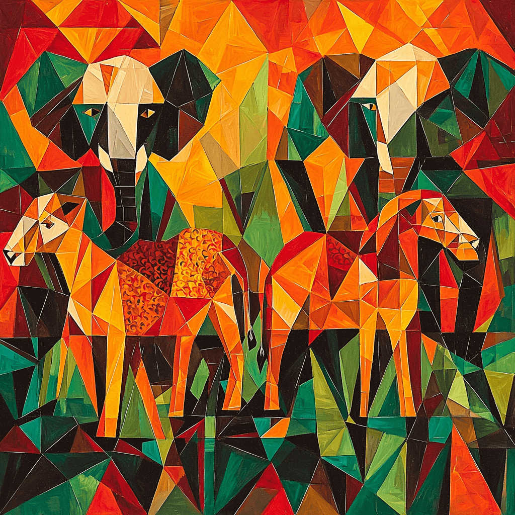 Pablo Picasso Inspired Picasso's Safari Adventure Numbered Painting Kits