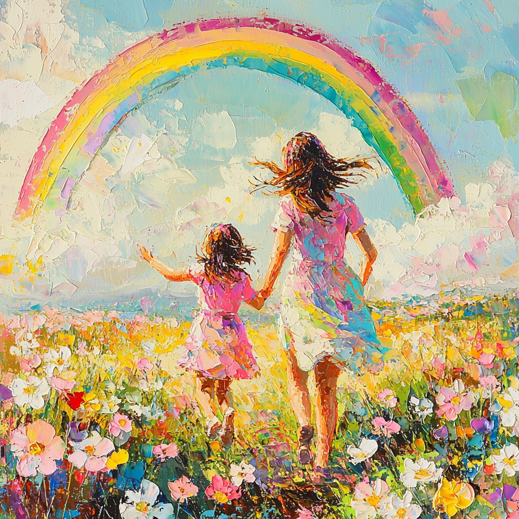 Under The Rainbow Of Dreams Number Painting