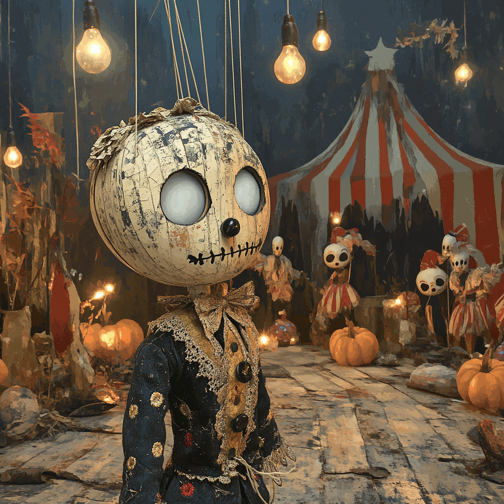 Spooky Carnival Marionette paint by color