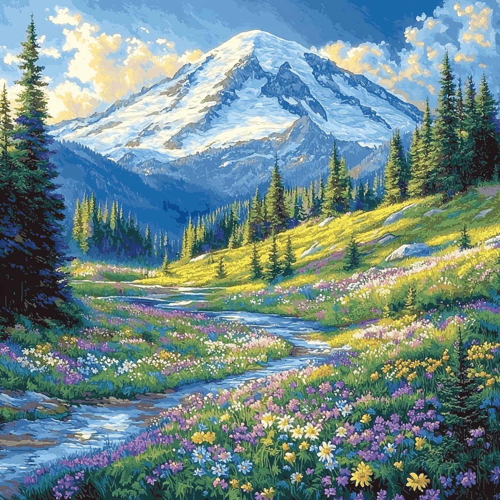 Mount Rainier - Washington Painting Number Kit