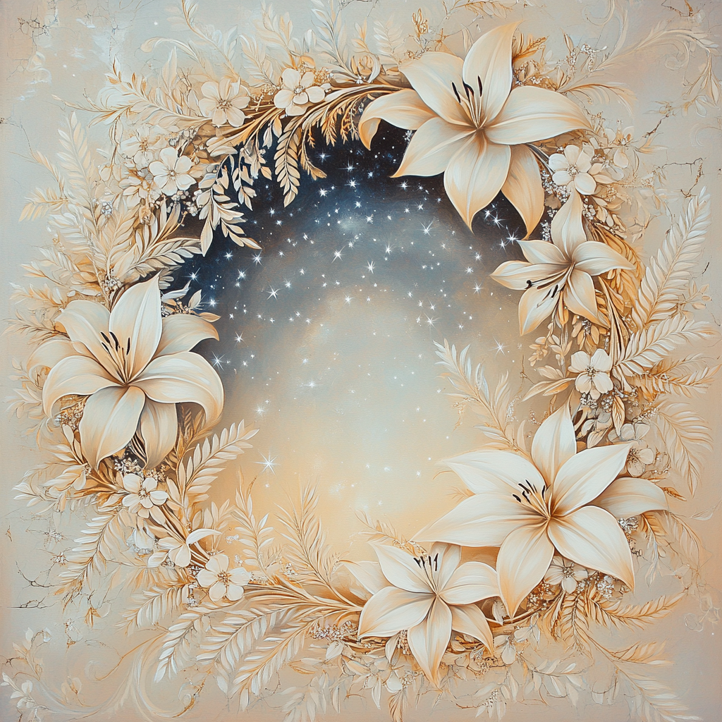 Alphonse Mucha Inspired Celestial Flora DIY paint by numbers