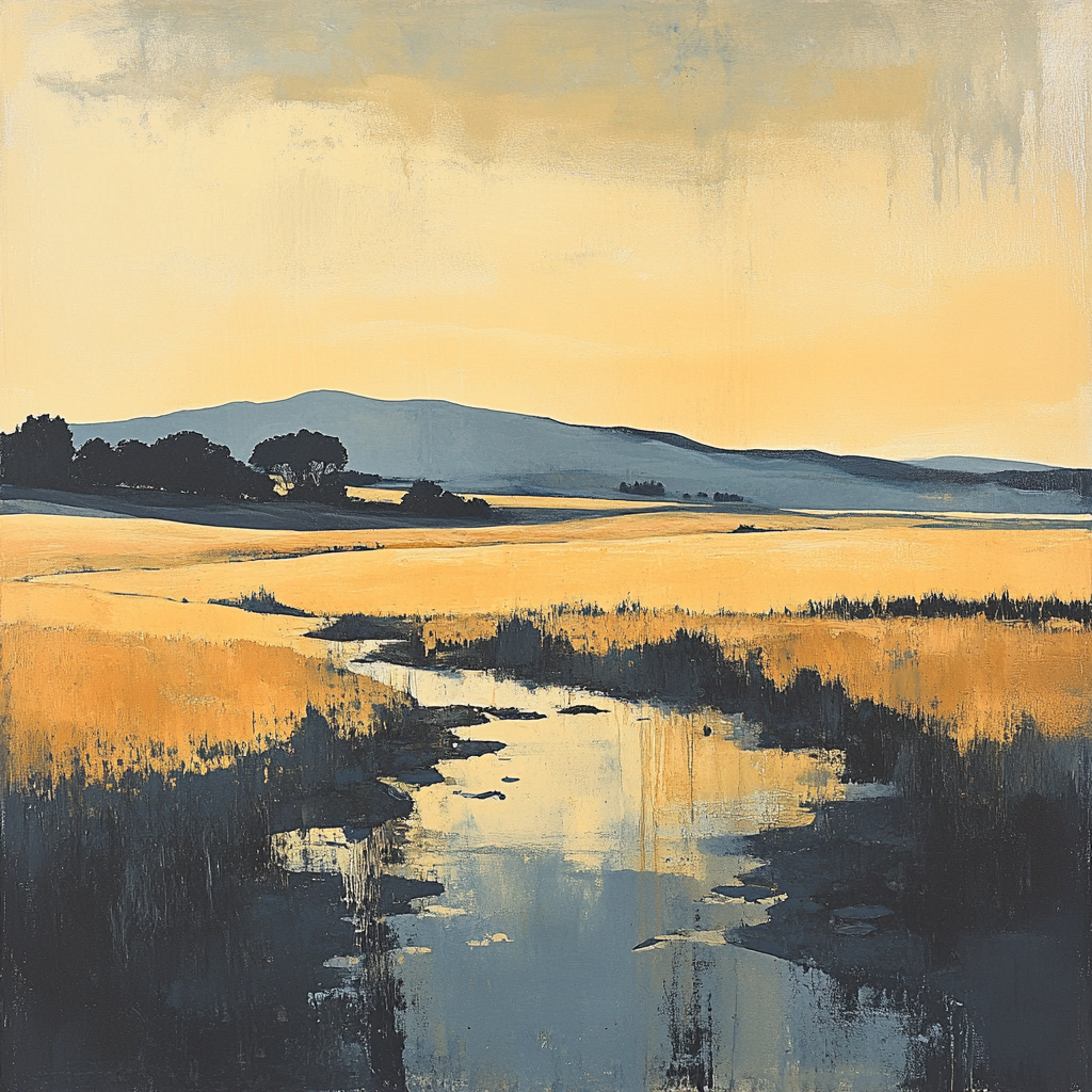 Paul Nash Inspired Surreal Landscape DIY paint by numbers