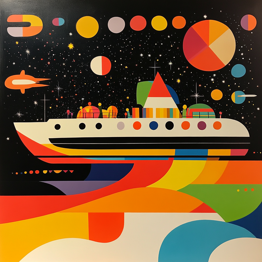 Miró Inspired Star Ferry Paint by numbers art