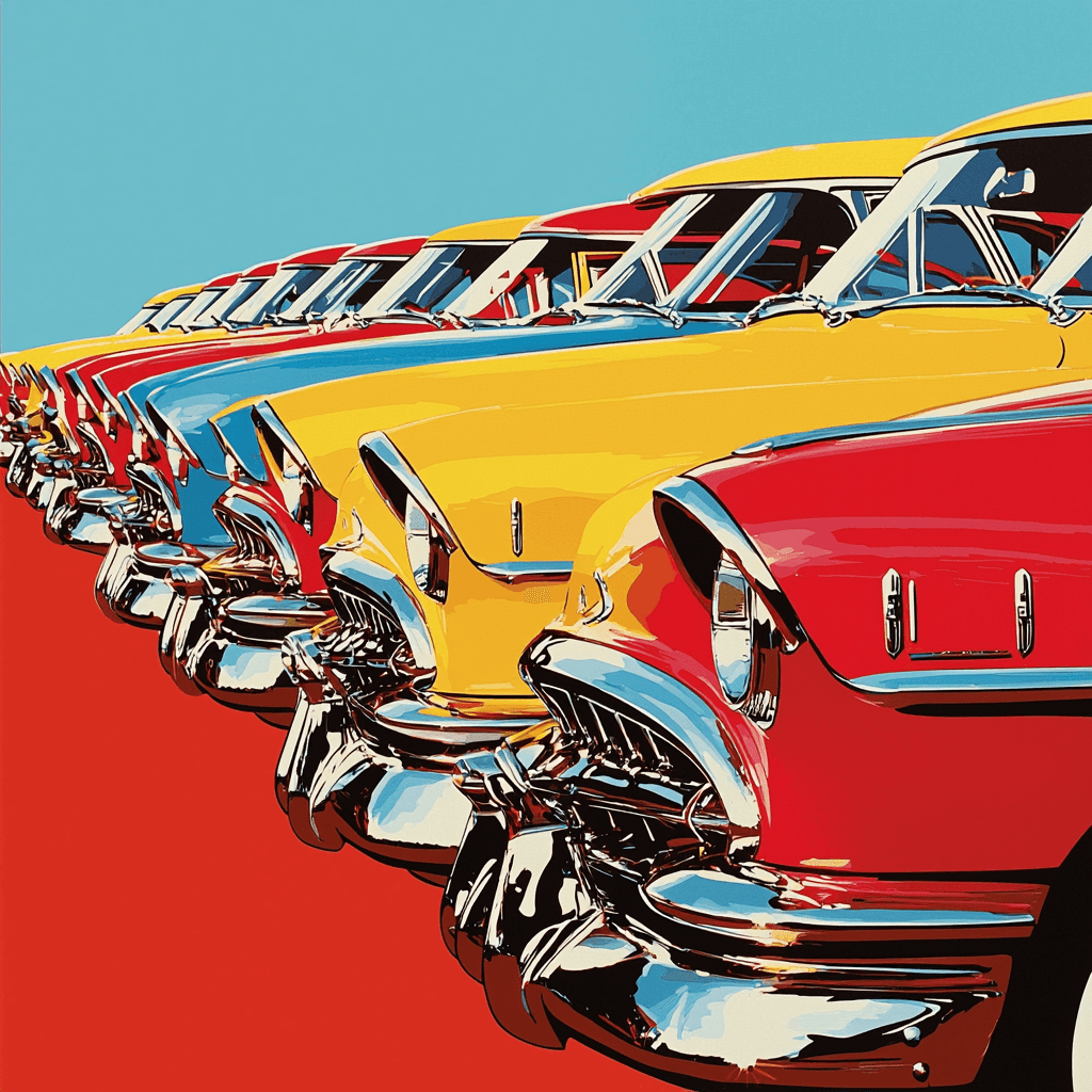 Andy Warhol Inspired Warhol's Vintage Motors Paint By Number