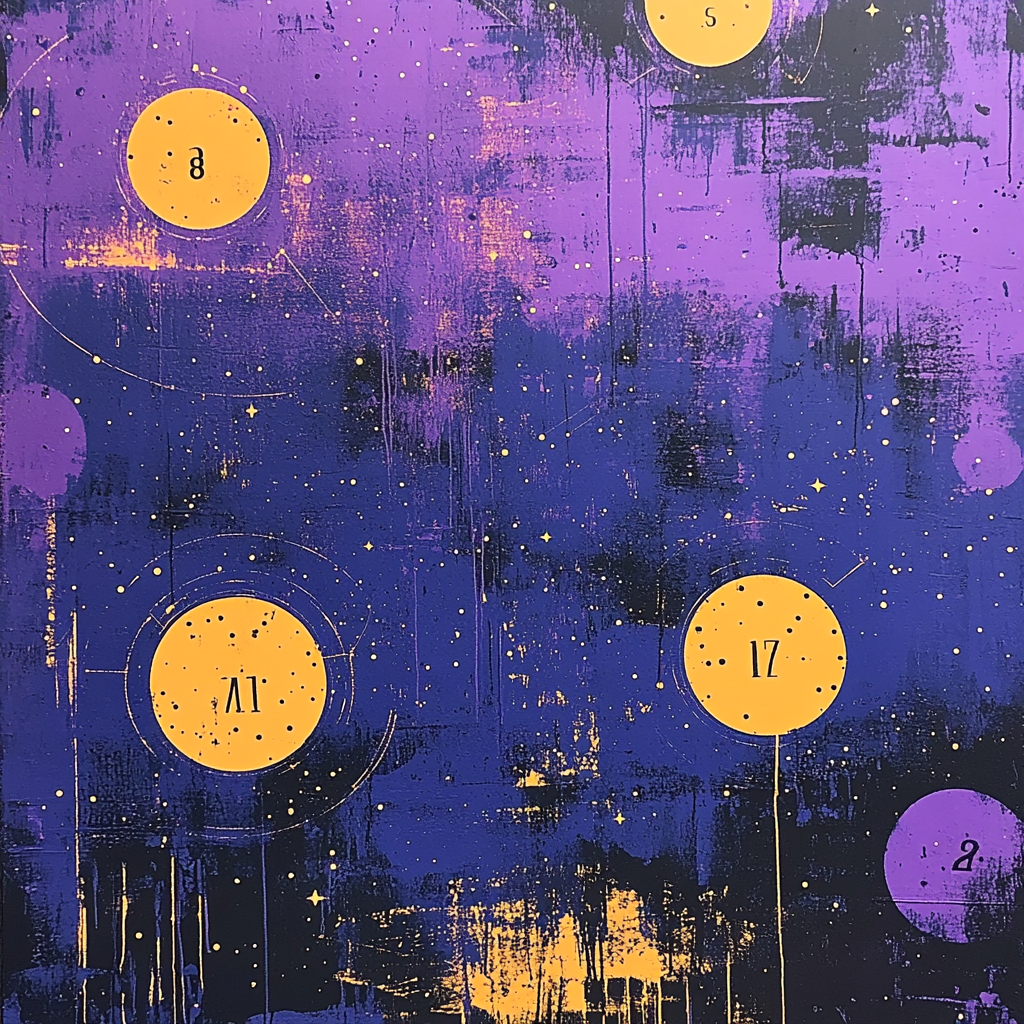 Jean-Michel Basquiat Inspired Cosmic Graffiti Painting by numbers kit