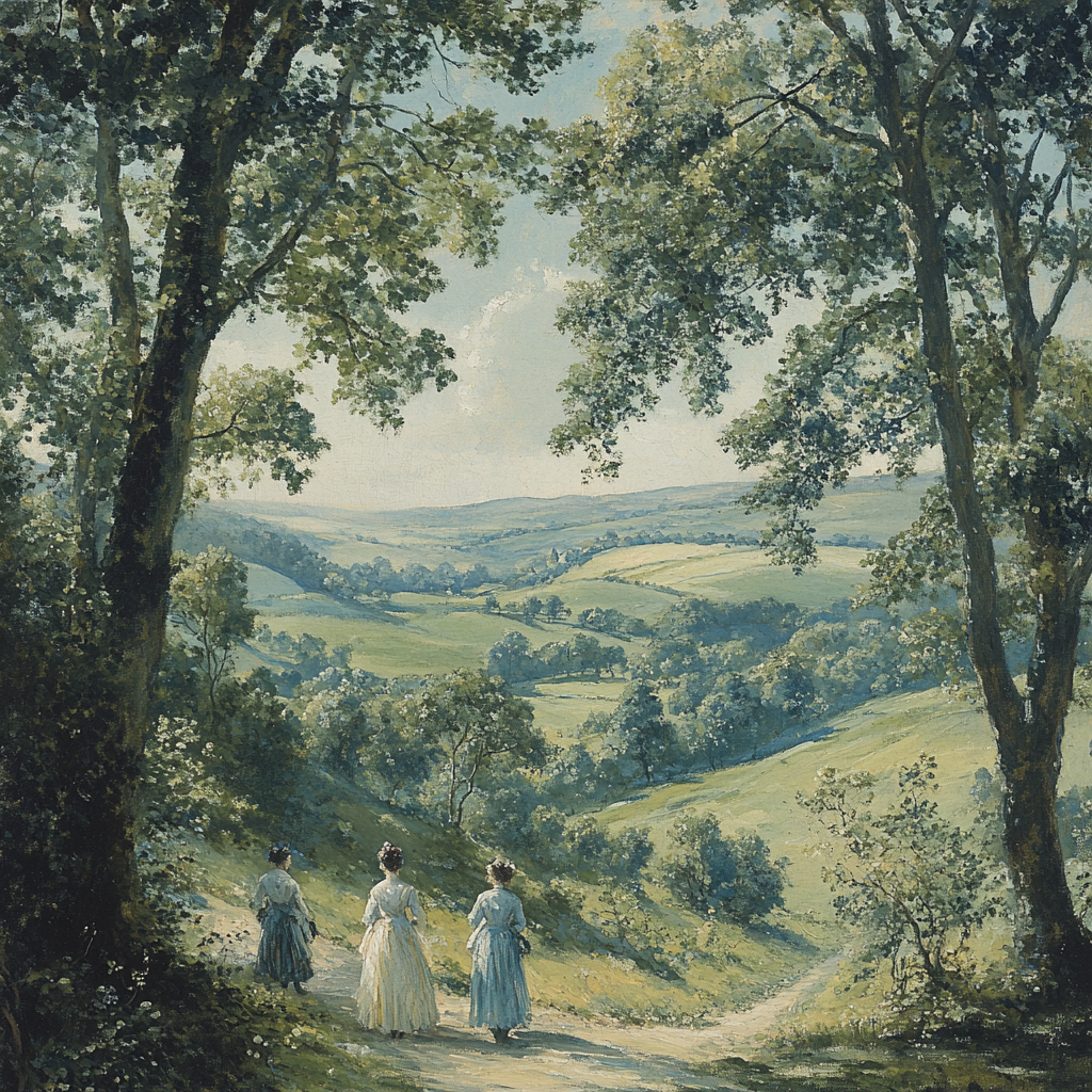 Thomas Gainsborough Inspired Elegant Landscape Numbered painting kits