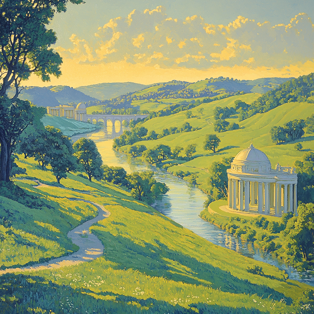 Raphael Inspired Luminous Renaissance Valley Number painting