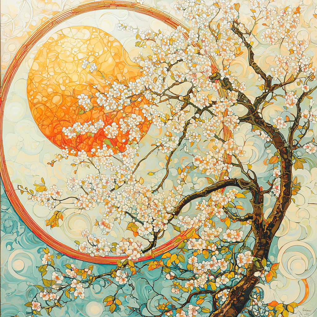 Alphonse Mucha Inspired Harmony Of Seasonal Spirits Paint By Color