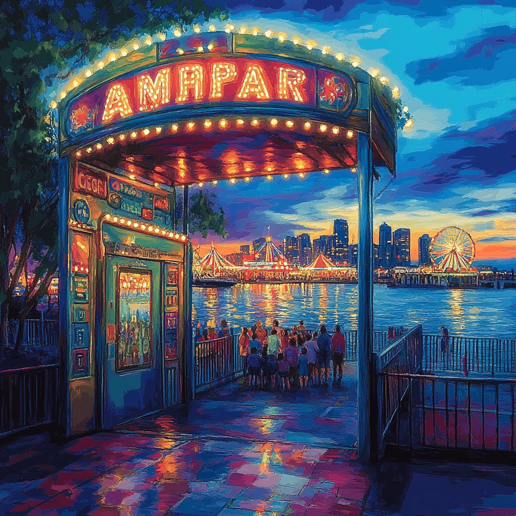Luna Park Entrance View Sydney Australia Number painting