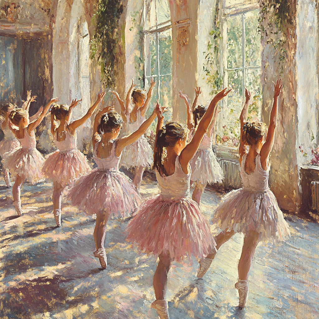 Edgar Degas Inspired Ballet Dancers In Rehearsal paint by number