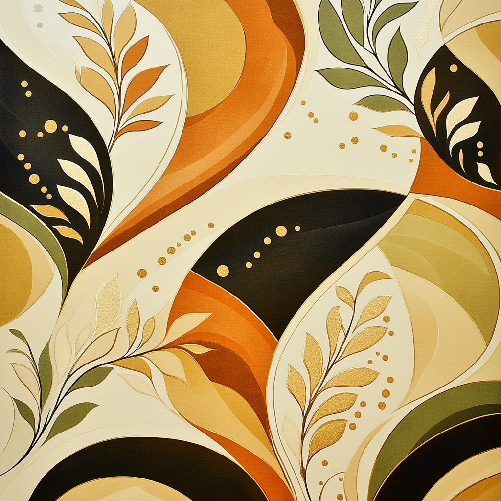 Gustav Klimt Inspired Golden Tides Number painting