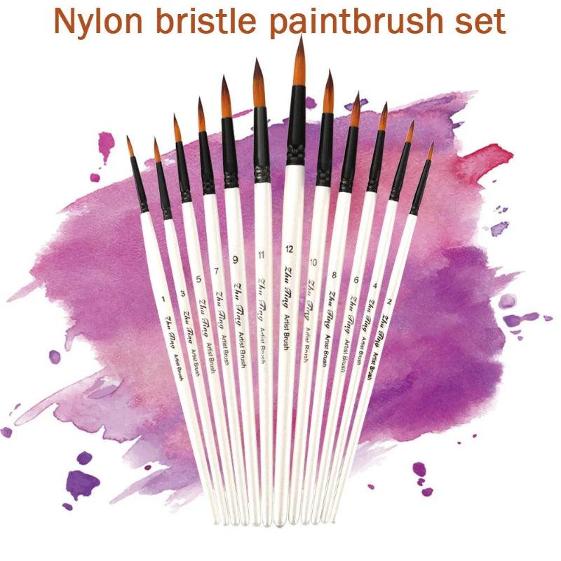 12 Piece Watercolor Brush Set - Artistry Rack