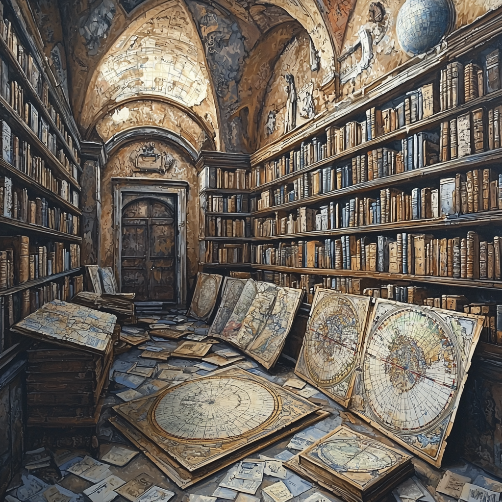 Sacré-Coeur Basilica Abandoned Maps Museum Number painting