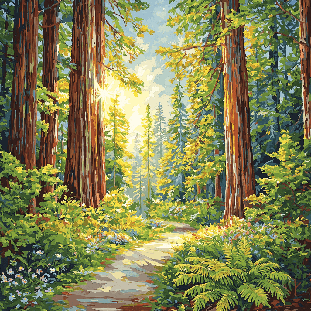 Redwood National And State Parks - California, USA Paint By Numbers Kits