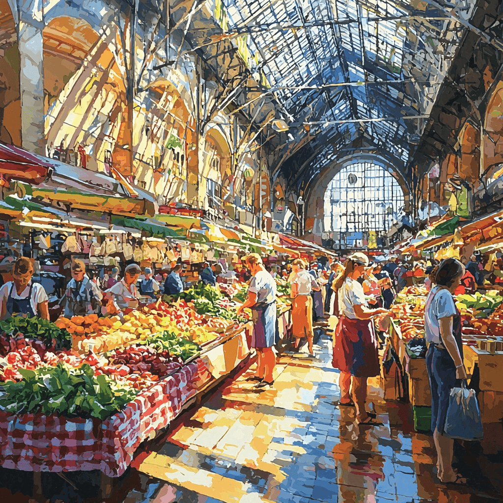 Riga Central Market Paint By Color