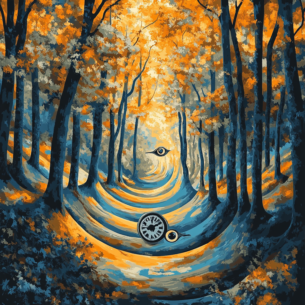 Dali Inspired Surreal Forest painting number kit