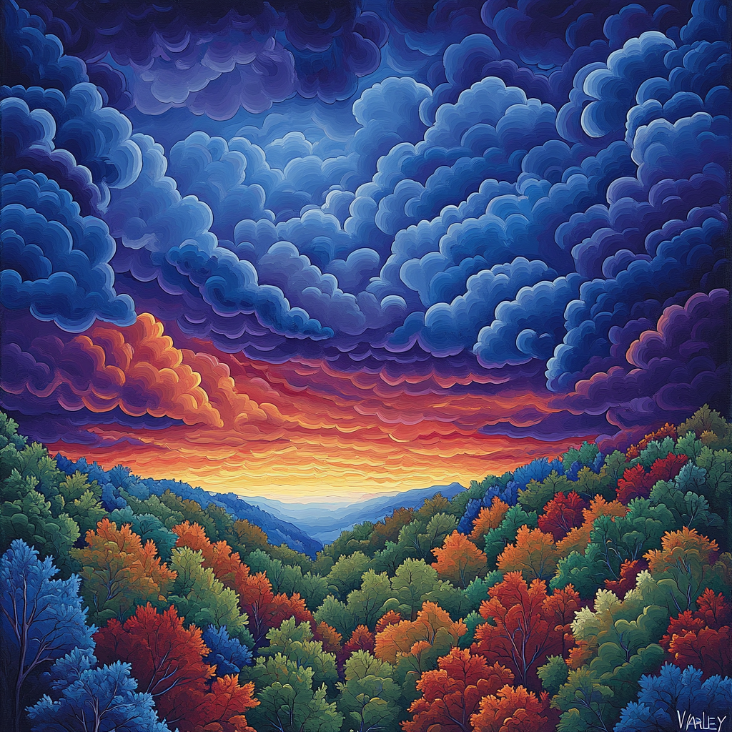 Frederick Varley Inspired Storm Charged Twilight Over Northern Woods Painting by numbers kit