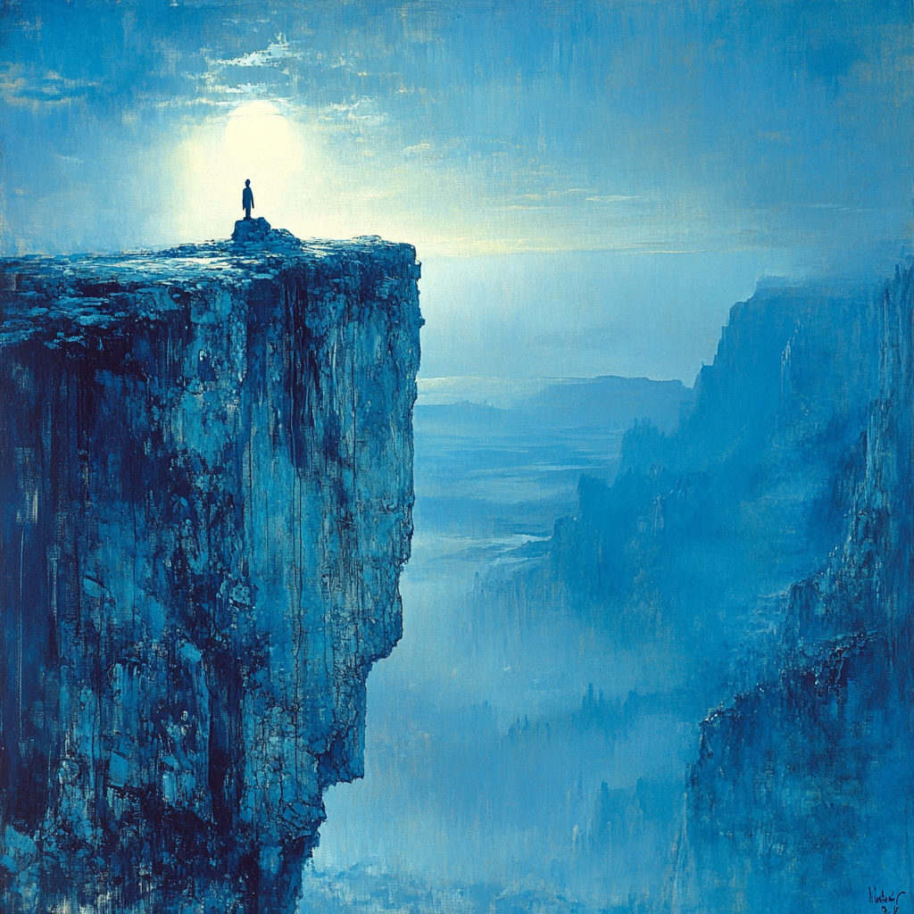 Caspar David Friedrich Inspired Lonely Peak Paint by numbers kits