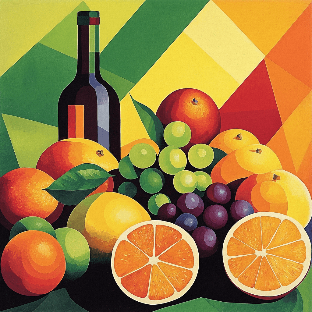 Juan Gris Inspired Funky Frutas Paint By Numbers Art