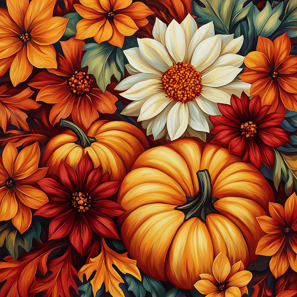 Georgia O'Keeffe Inspired Harvest Bounty Paint By Numbers