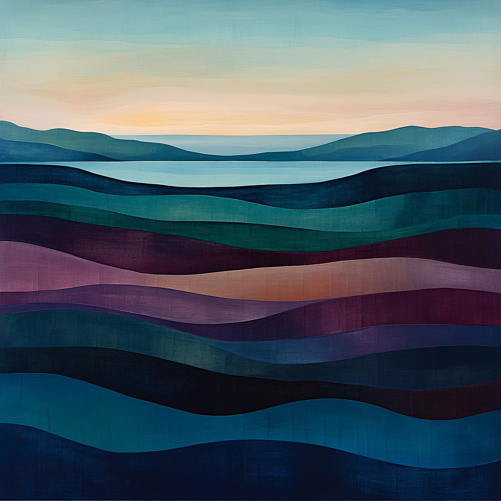 Mark Rothko Inspired Twilight Oceanscape Painting by numbers kit