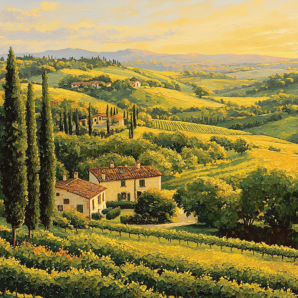 Tuscany's Val D'Orcia Numbered Painting Kits