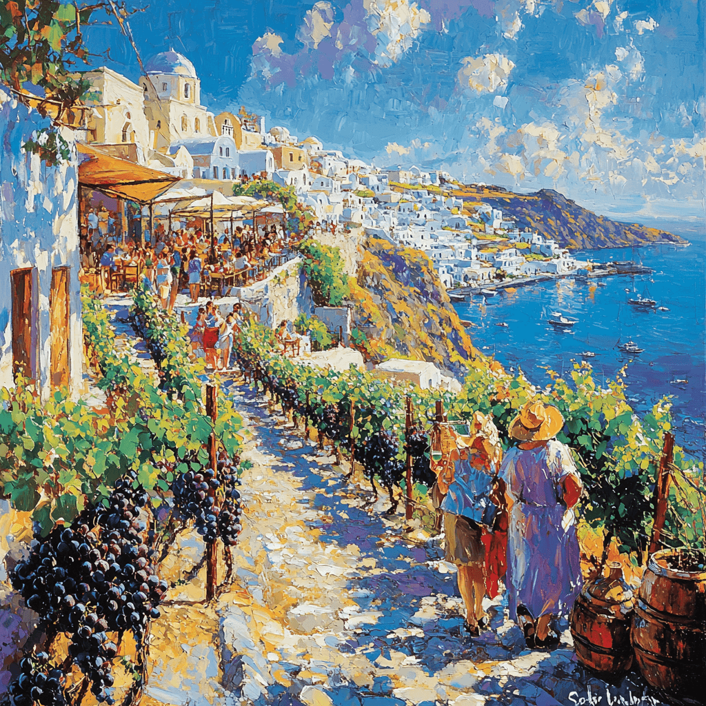 Santorini Wine Tour DIY Paint By Numbers