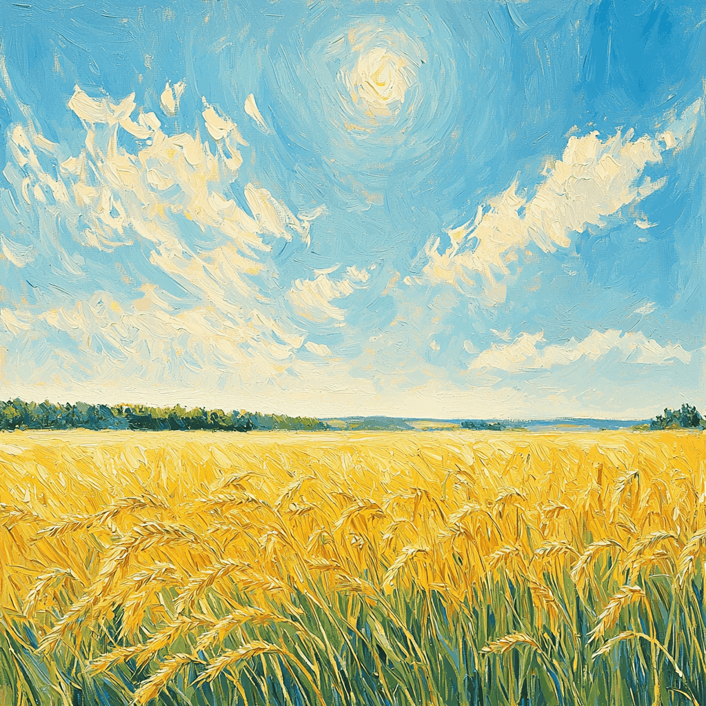 Claude Monet Inspired Radiant Sunshine Over Fields Paint By Numbers