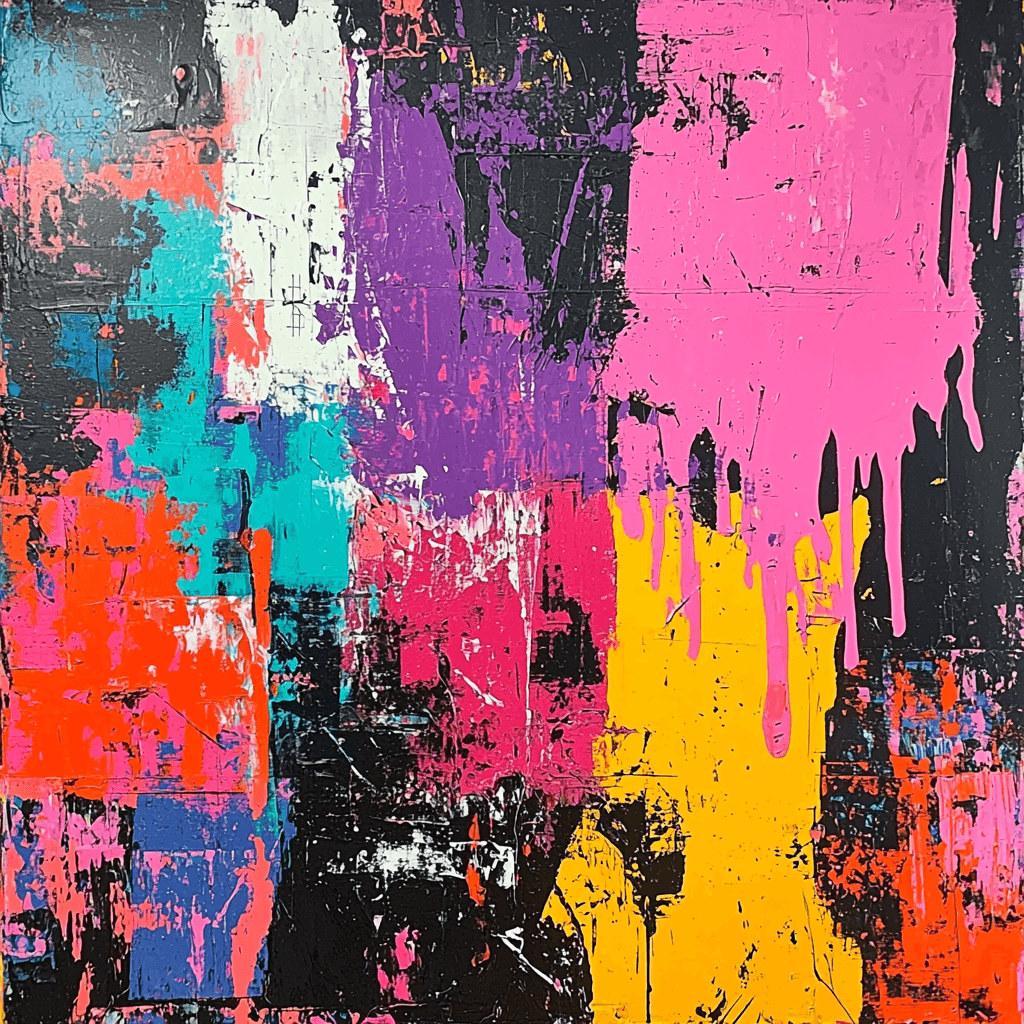 Jean-Michel Basquiat Inspired Tension And Harmony Paint By Color