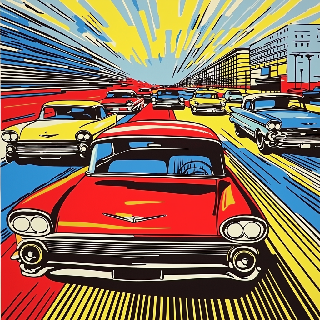Roy Lichtenstein Inspired Retro Car Dreams Paint By Number