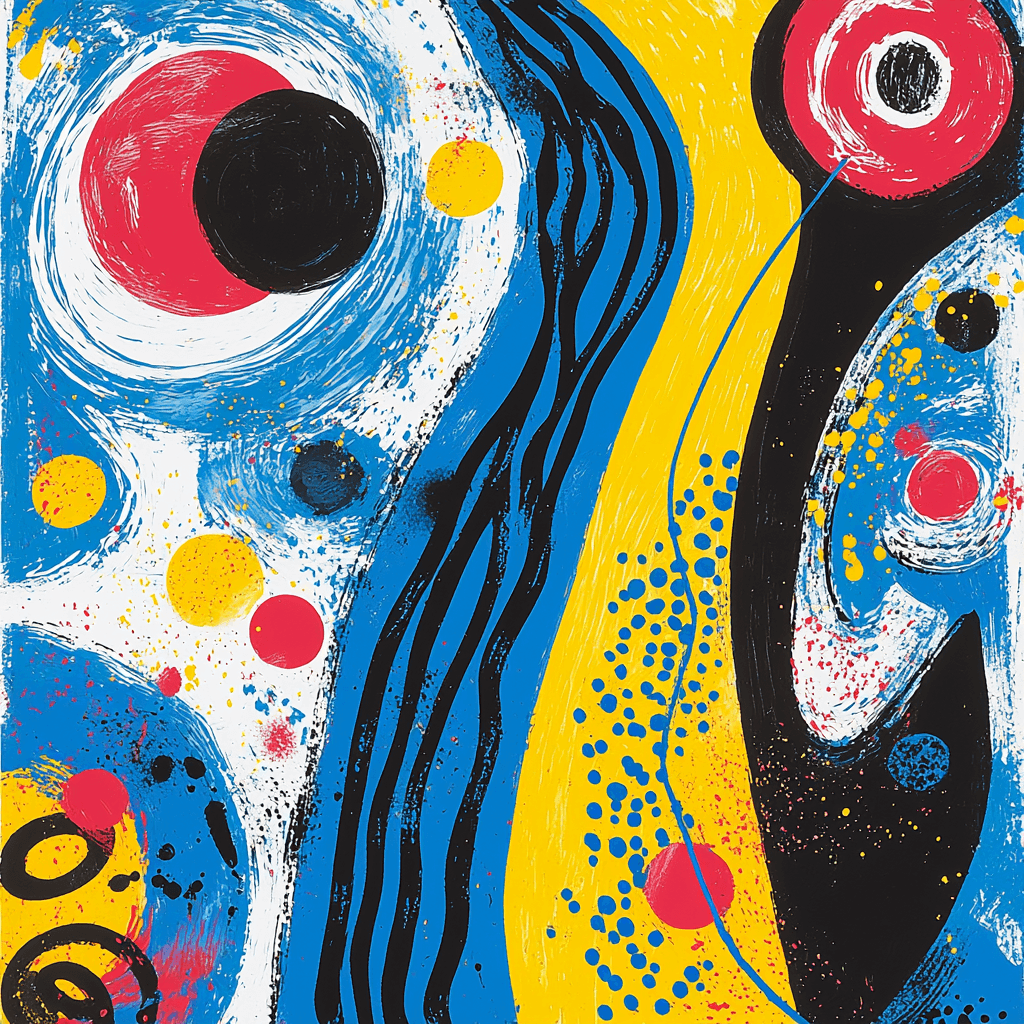 Joan Miró Inspired Cosmic Whirl Painting By Numbers Kit