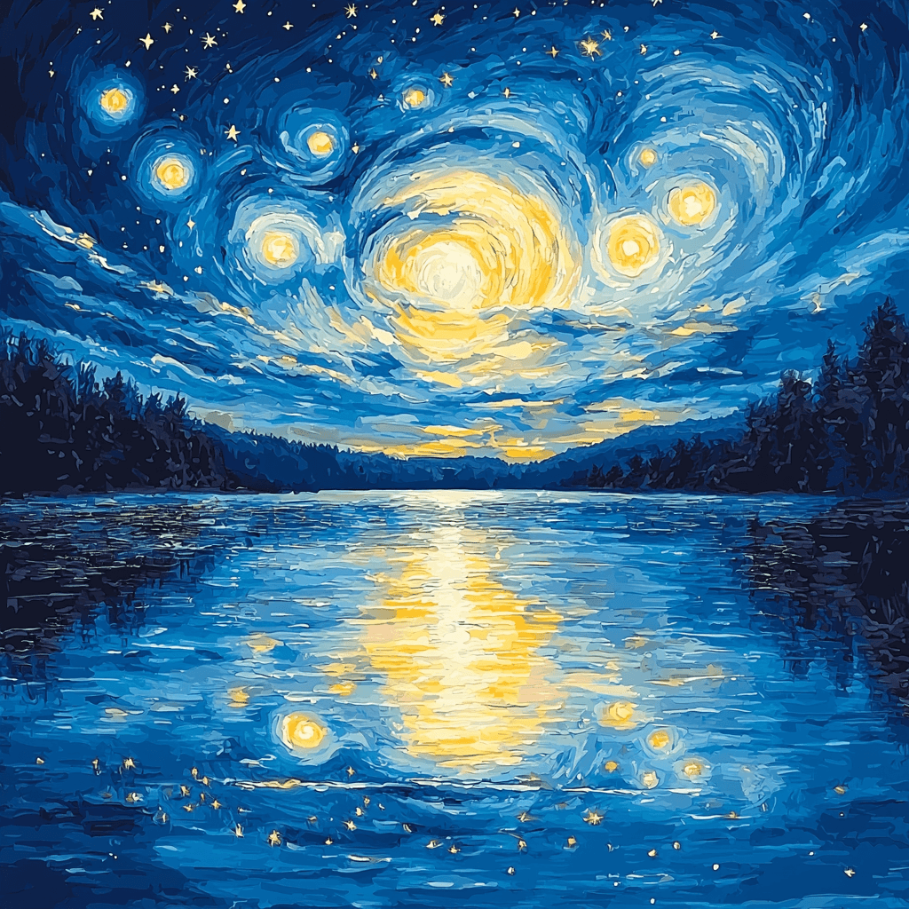 Vincent Van Gogh Inspired Beneath The Stars Paint By Color