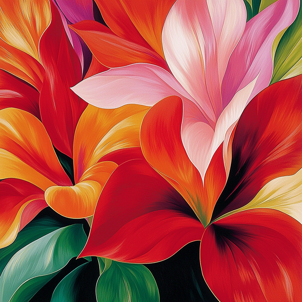 Georgia O'Keeffe Inspired Radiant Botanicals Numbered Painting Kits