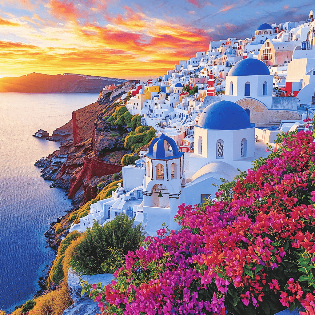 Oia Village - Santorini Painting Number Kit