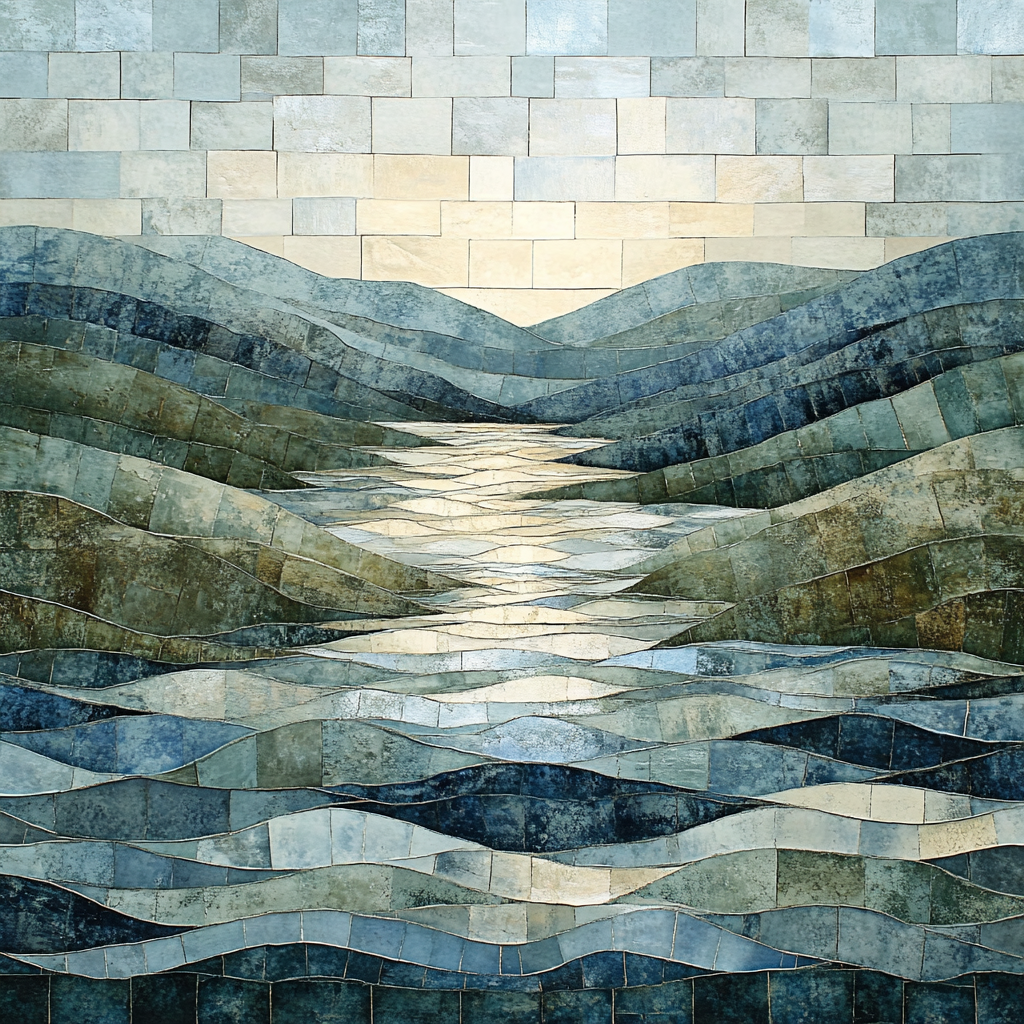 Jean-Paul Riopelle Inspired Icy River Tessellation Painting by numbers kit