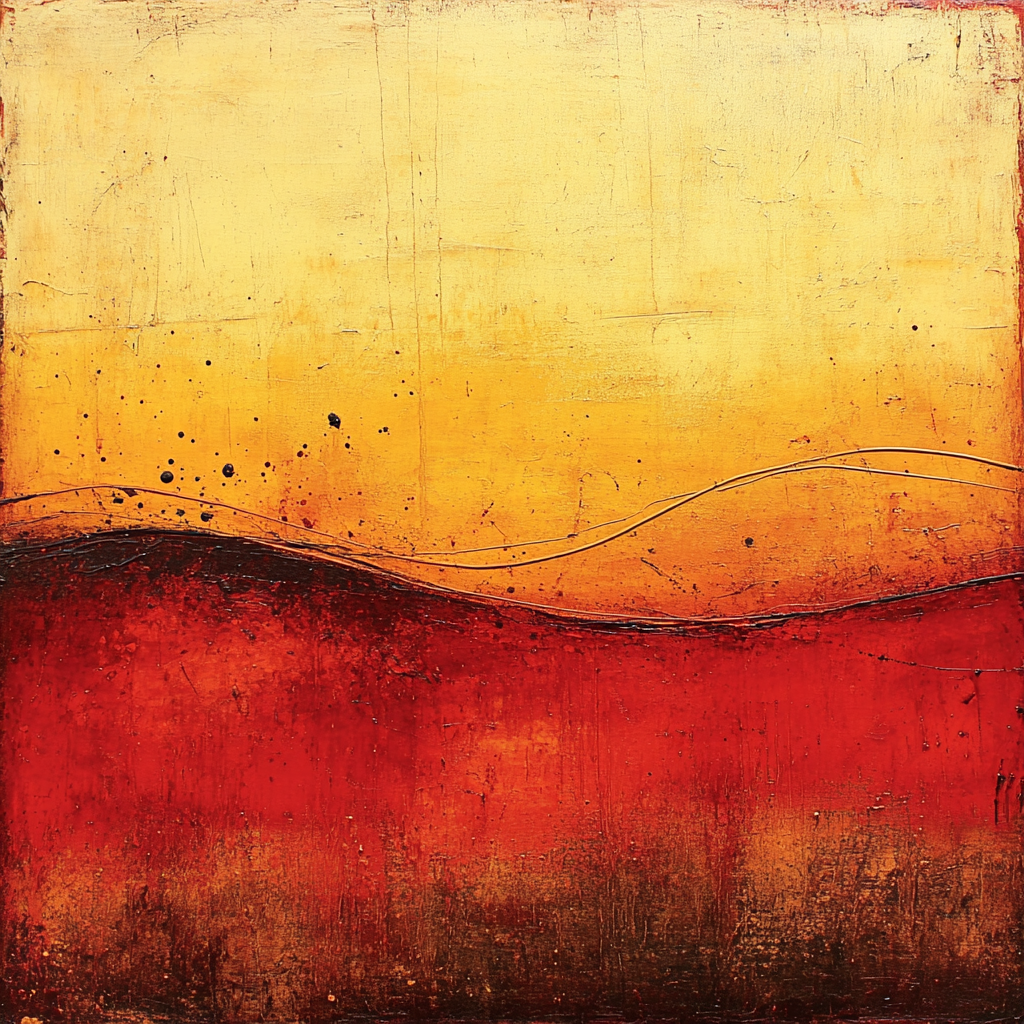 Jackson Pollock Inspired Earthen Pulse In Rust And Ochre Paint by numbers art