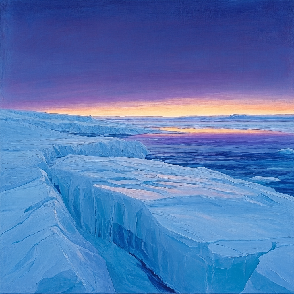 Lawren Harris Inspired Luminous Northern Glacier Paint by numbers art