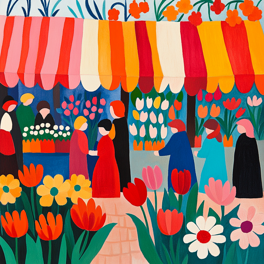 Henri Matisse Inspired Flower Market Paint by numbers kits