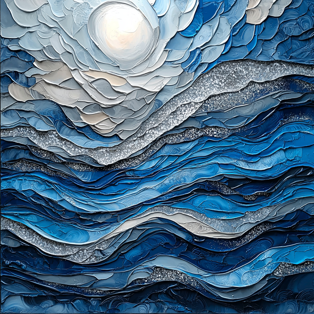 Michelangelo Inspired Sacred River Number Painting