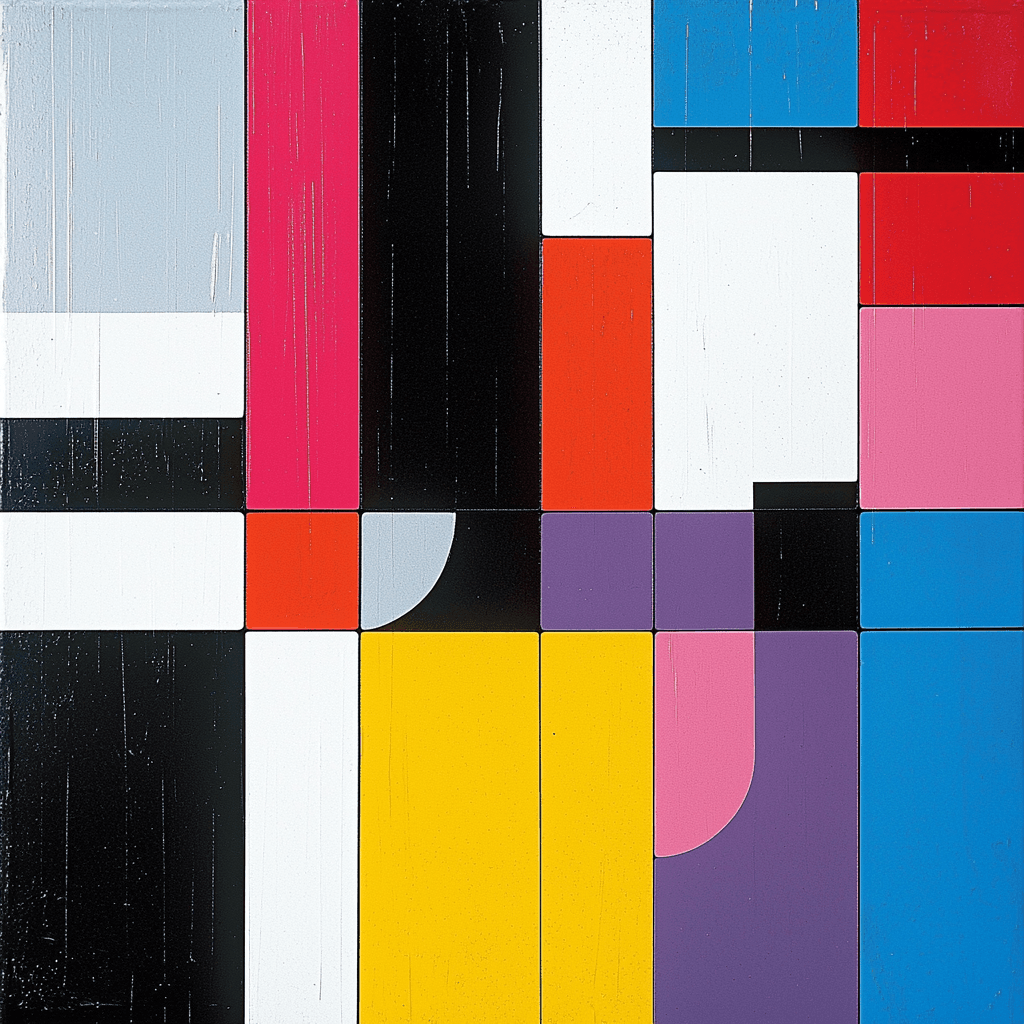 Mondrian Inspired Modern Geometric Abstraction - DIY Painting By Numbers Kit